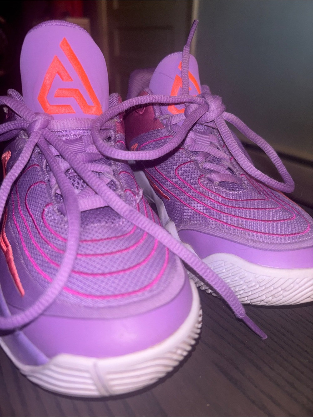 Kids Purple-Pink Giannis Immortality 4 Basketball Shoes